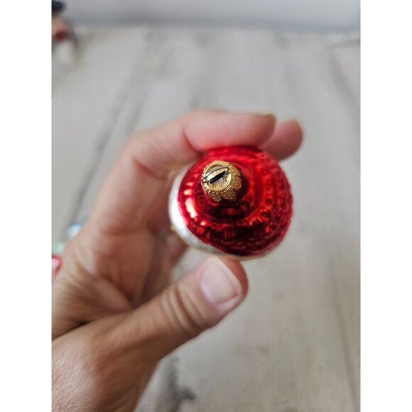 Vintage glass snowman Columbia blue green red Xmas tree - Picture 13 of 13